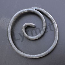 Element „Q” - stalowe kółko stosowane do bram, ogrodzeń, balustrad kutych. Średnica 100 mm